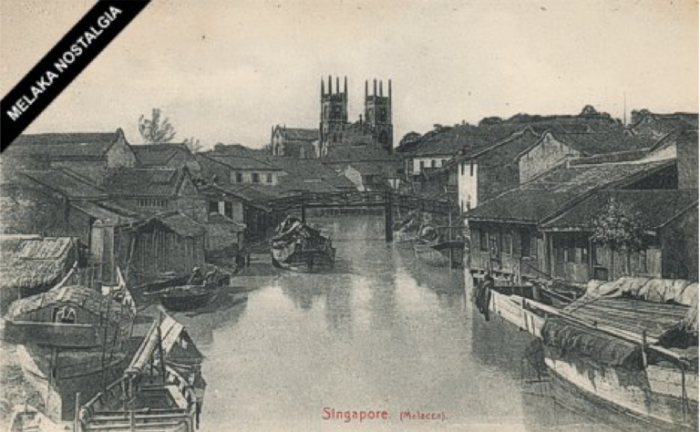 Melaka River circa 1907 (source: Melaka Nostalgia)