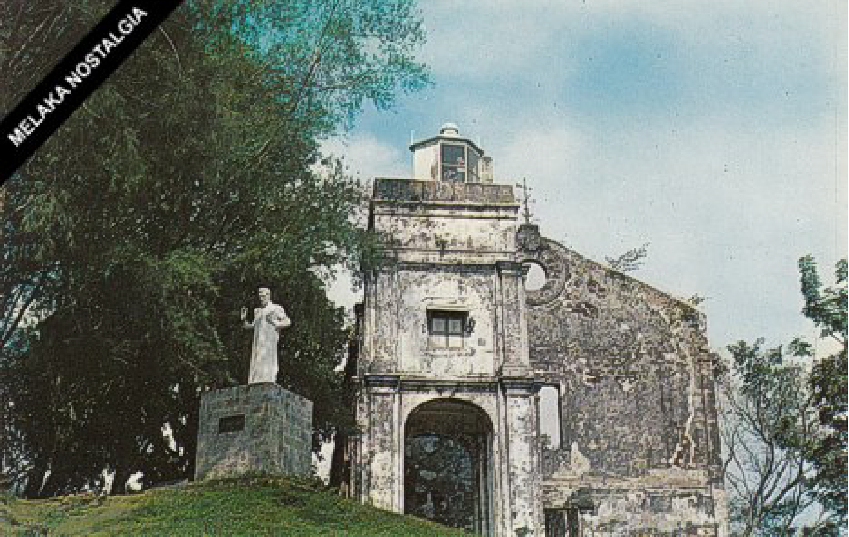 The ruins of St. Paul's Church circa 1952 (source: Melaka Nostalgia)