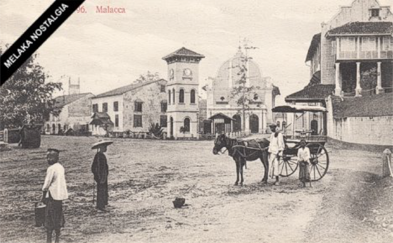 Stadthuys circa 1910 (source: Melaka Nostalgia)