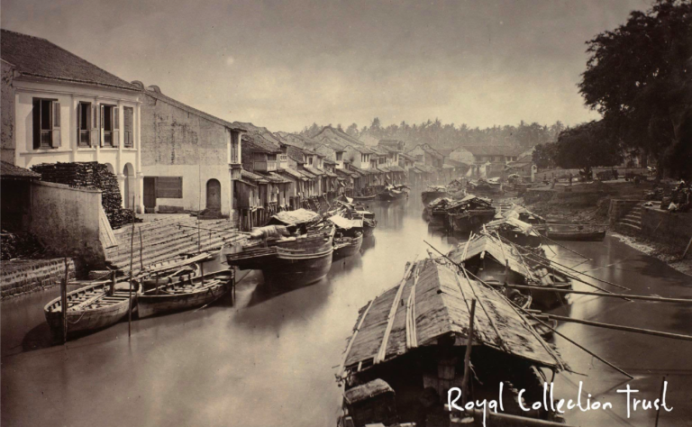 Melaka River circa 1876 (source: Royal Collection Trust)