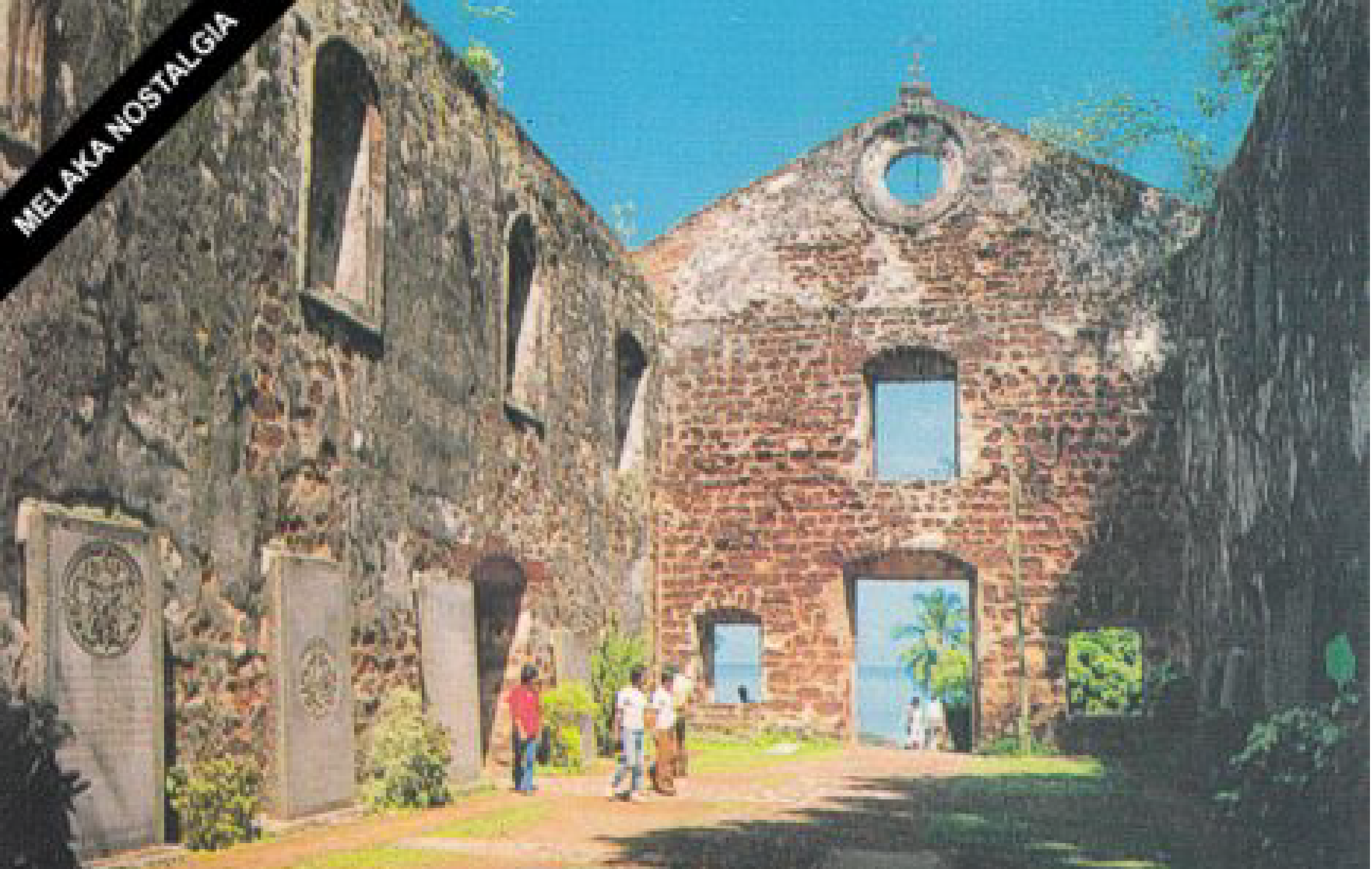 The ruins of St. Paul's Church circa 1960 (source: Melaka Nostalgia)